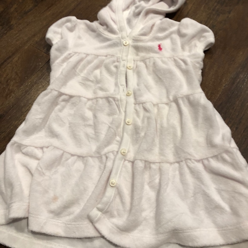 Adorable terry cloth dress 9M with hood